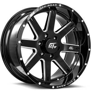 GT OFFROAD, Invasion Gloss Black Milled, 18x9